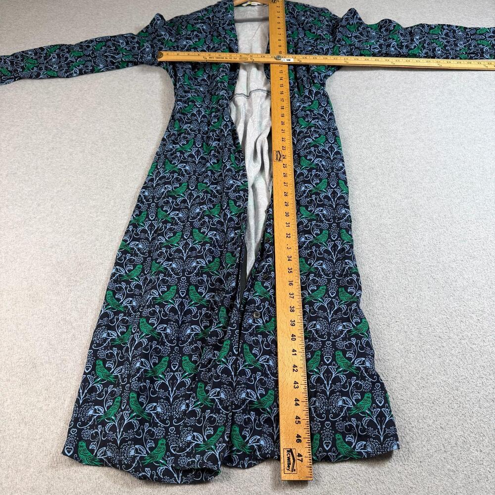 Boden Dress Womens 12R UK 16R Blue Bird Floral Shirt Maxi Jersey Boho Twee Long - Picture 5 of 9
